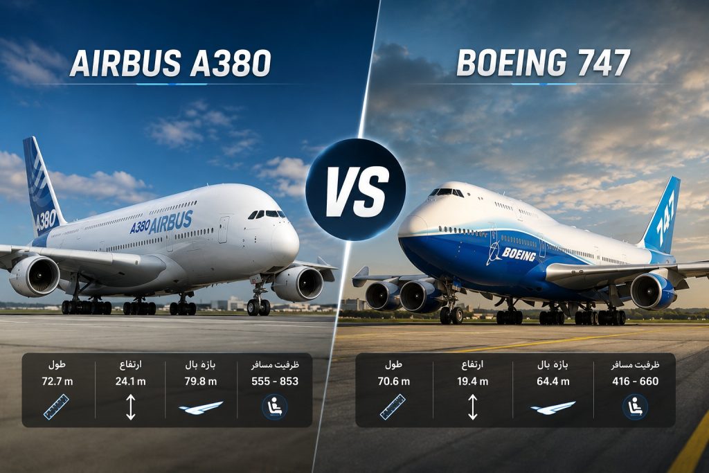 چرا Airbus A380 نتوانست جایگزین کامل Boeing 747 شود؟